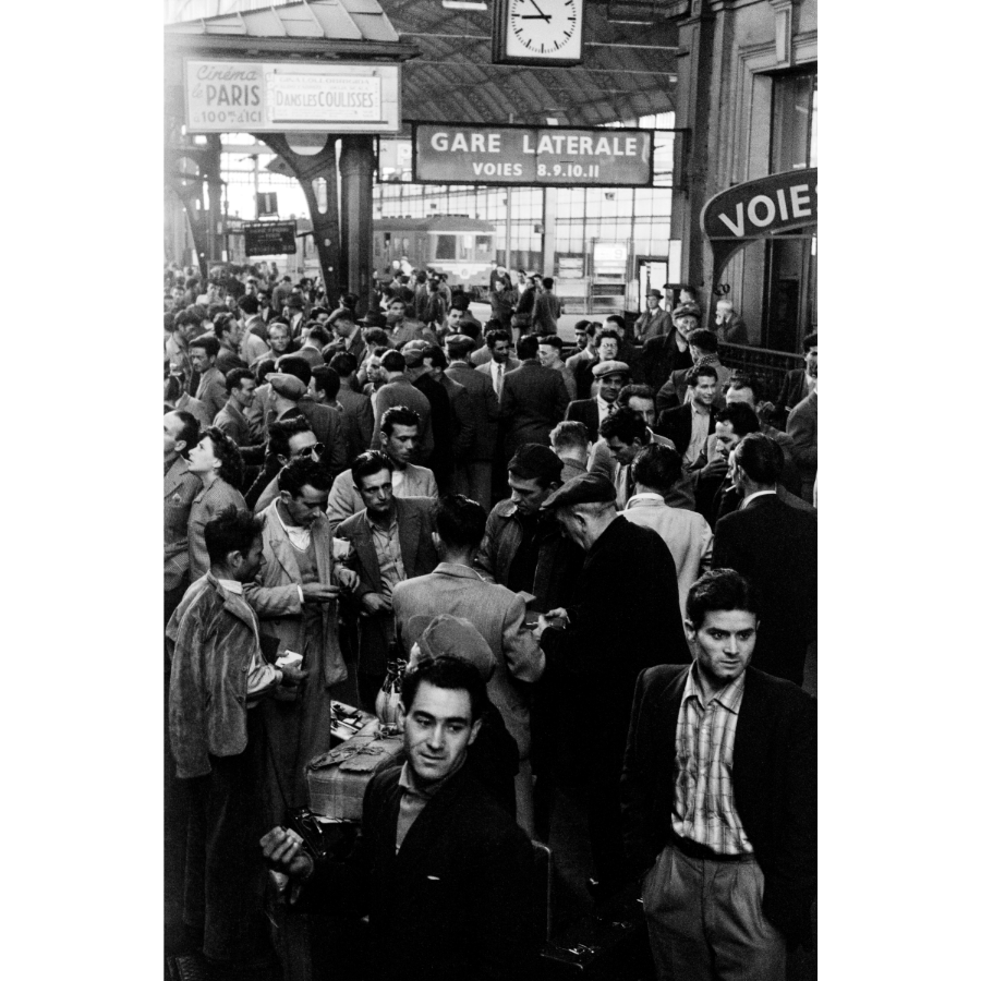 Foto van de aankomst van Italiaanse arbeiders door Roger Anthoine