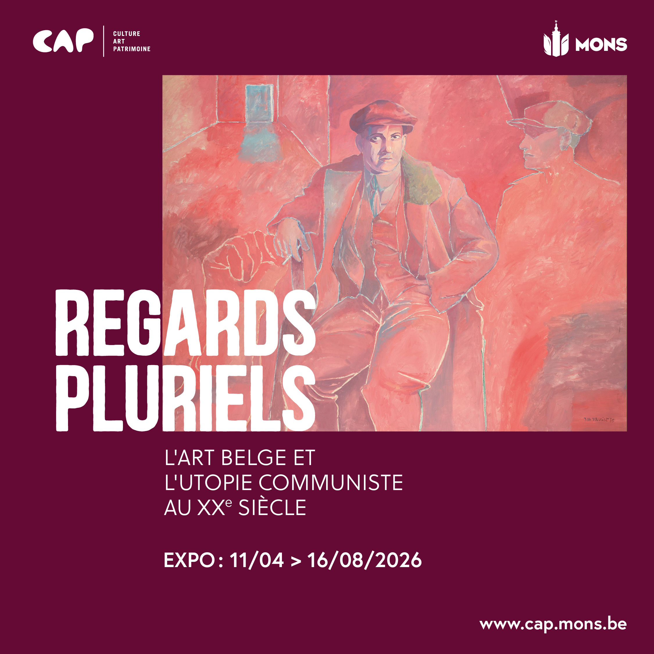 Affiche Regards pluriels. L’art belge et l’utopie communiste au XXe siècle