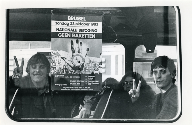 Op weg naar de vredesbetoging 1983